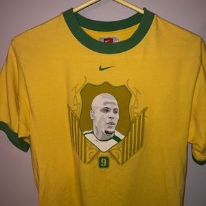 Mens Nike Used Small Ronaldo R9 Brazil T shirt